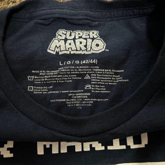 Super Mario Bros. Men's 16 Character Pixel Grid Boxes Graphic T-Shirt Size Large - Picture 3 of 4